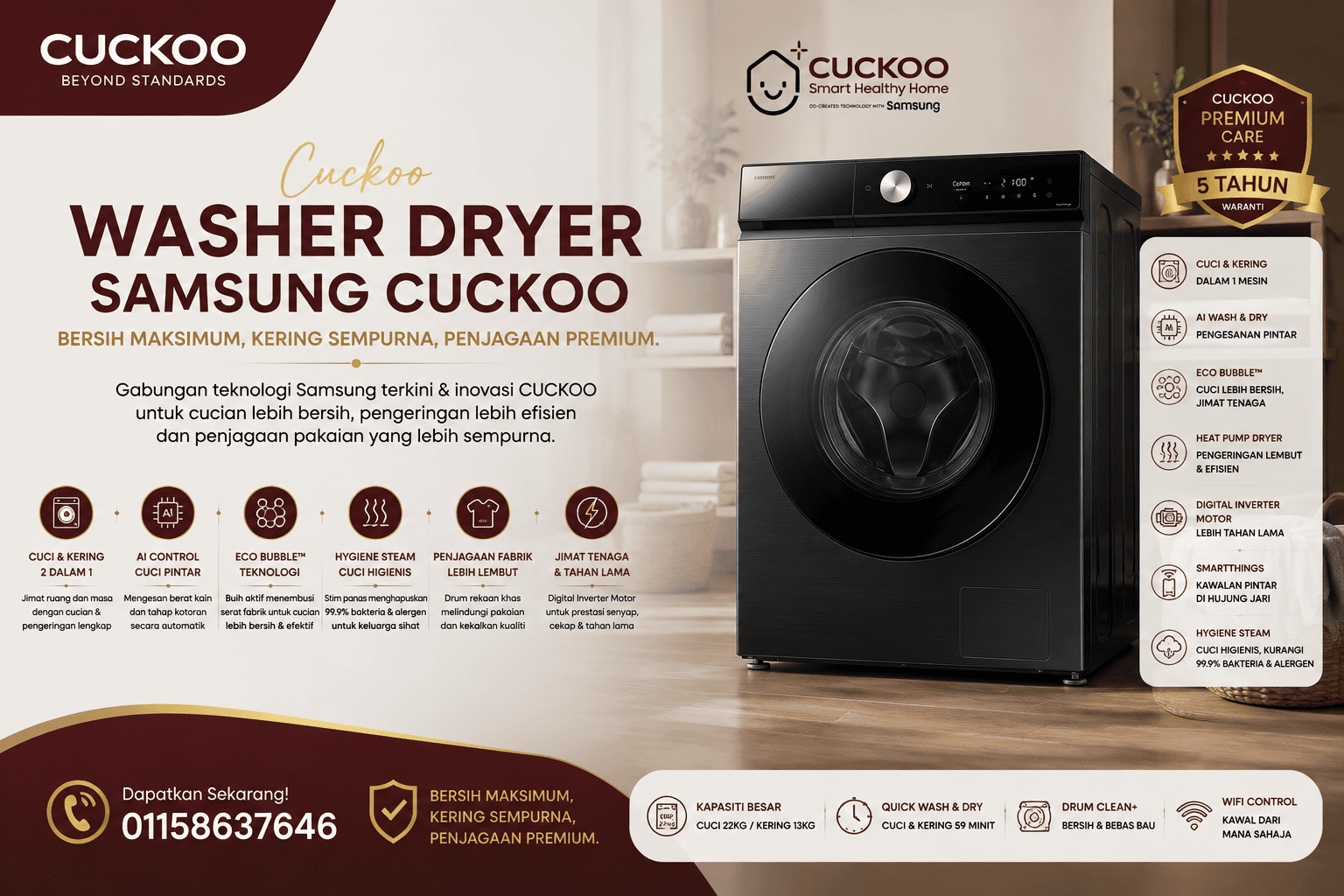 Cuckoo Samsung Washer Dryer banner
